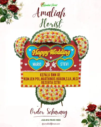 Karangan Papan Bunga Pernikahan di Tuladengi